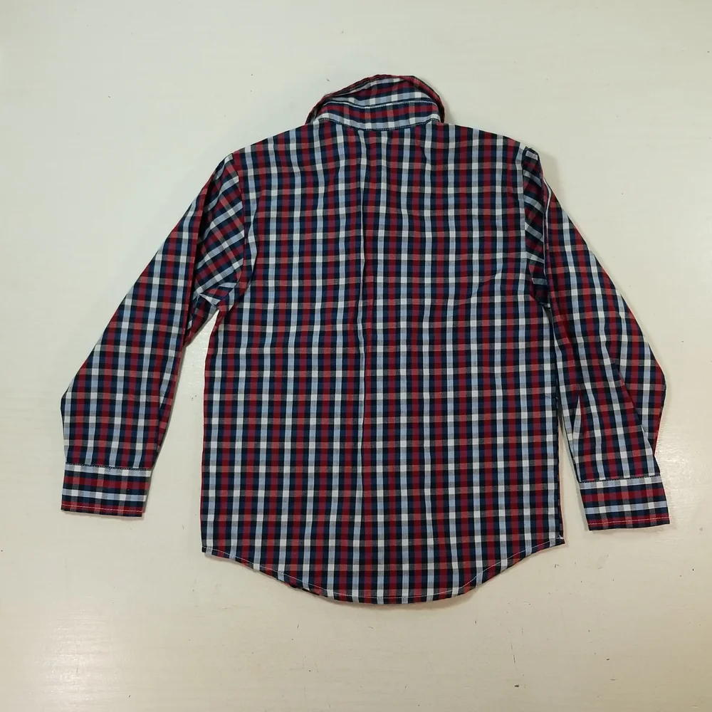 Nautica Kids Plaid Red Blue Button Down Shirt size 4T - Picture 5 of 8